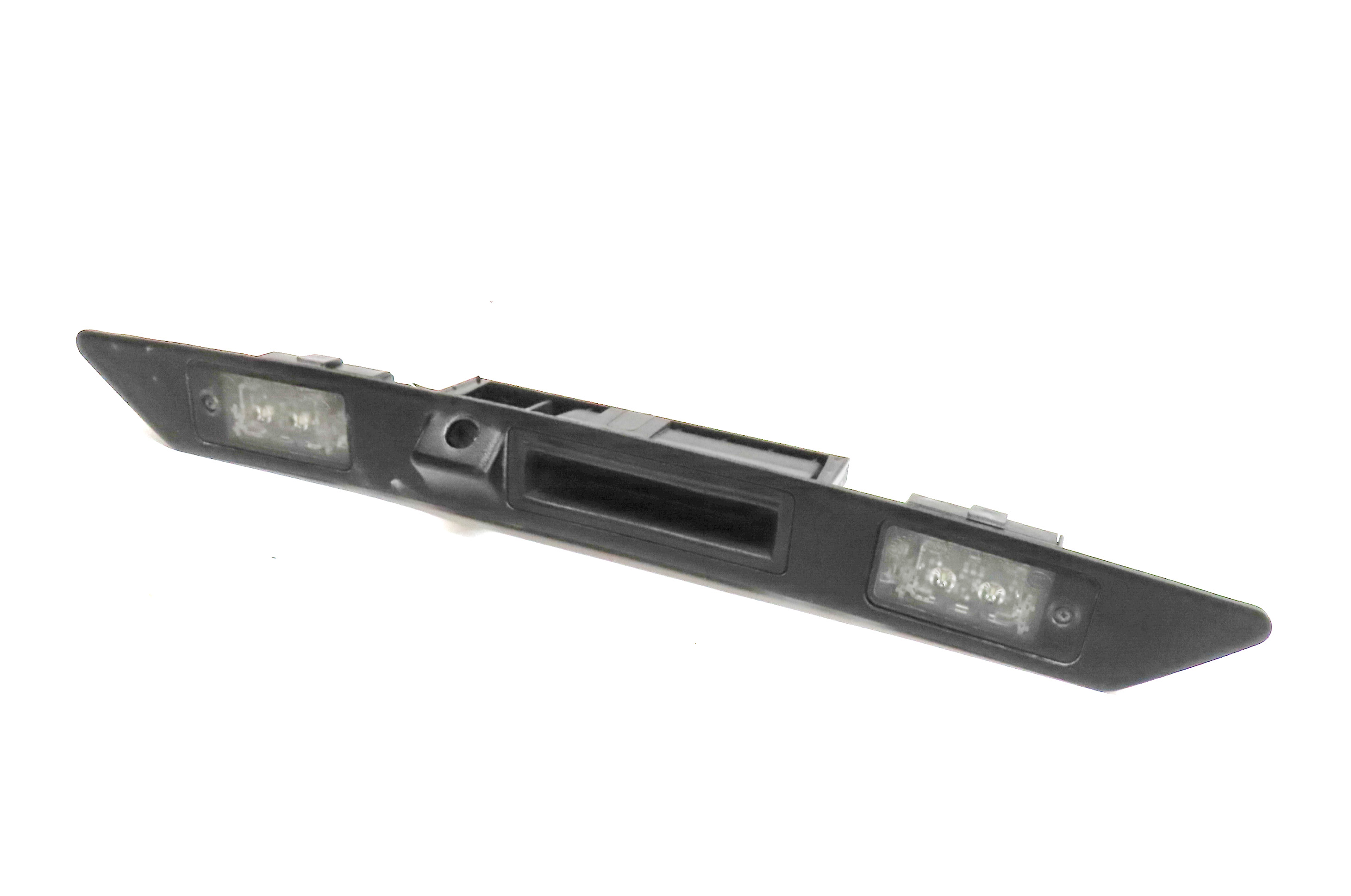 2013 AUDI Q7 (4L) REAR LIFTGATE HATCH LID HANDLE w/ LICENSE PLATE LIGHT ASSEMBLY — exact item pictured